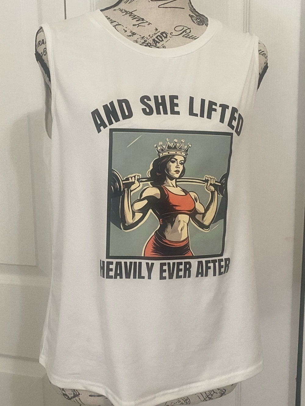 SHEIN White Muscle Tank with Graphic